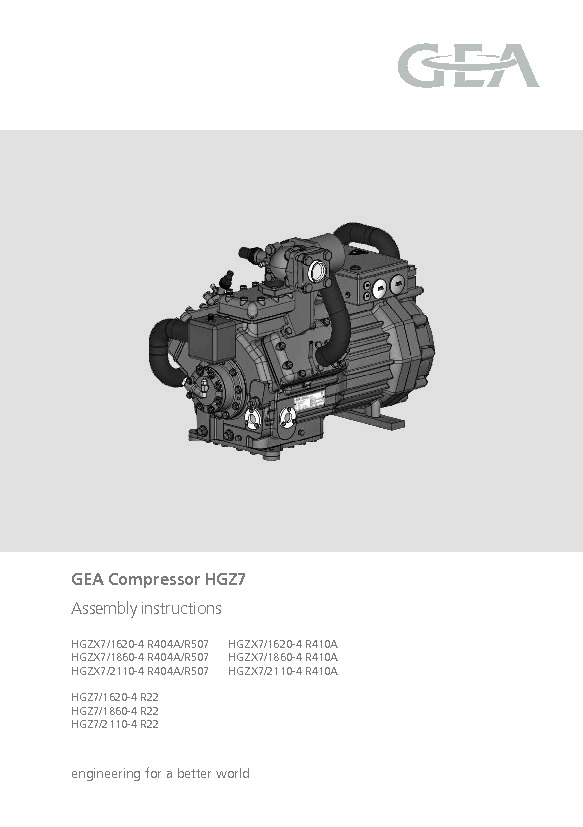 Инструкция по эксплуатации GEA Bock HGZ7