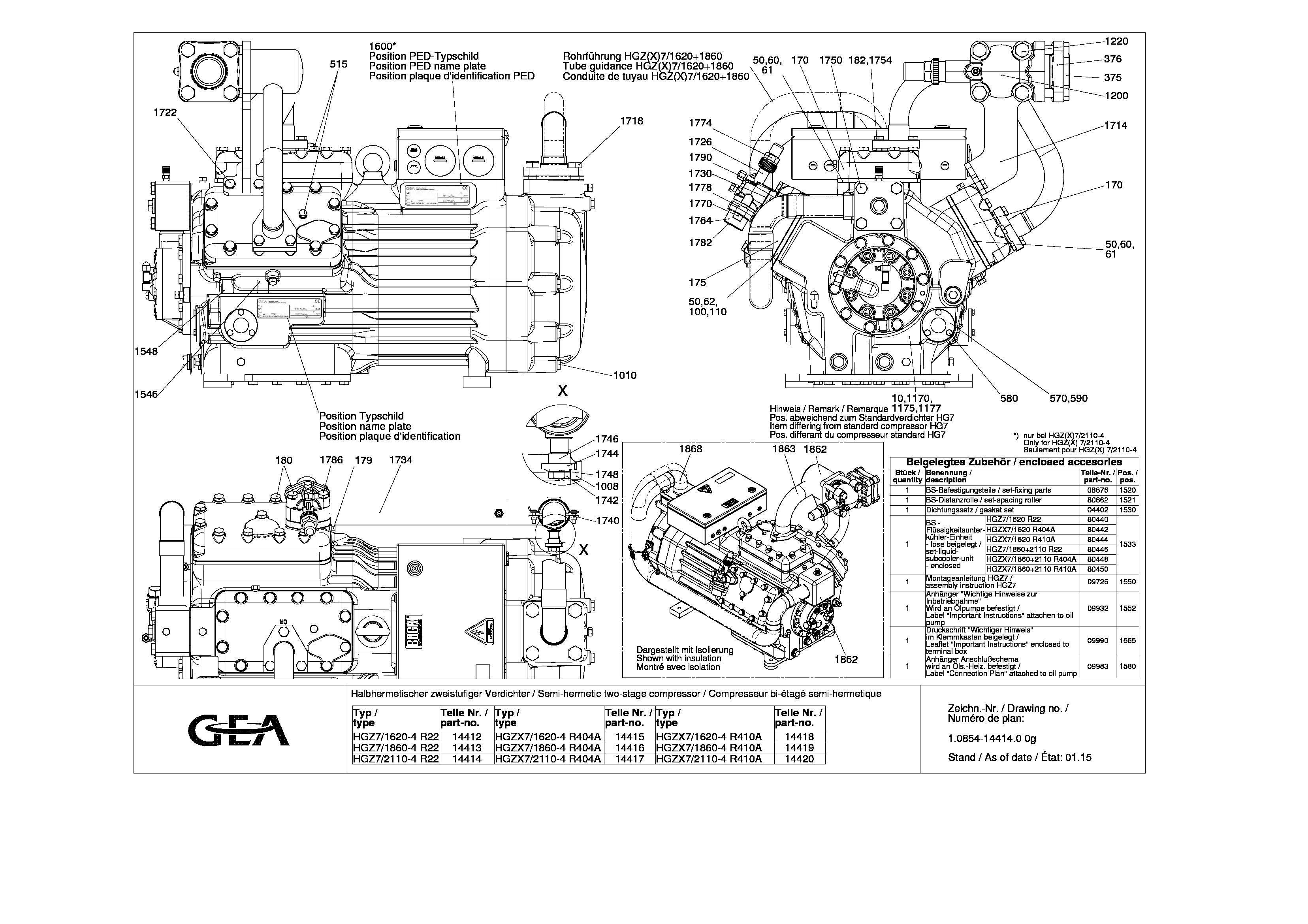 Чертёж GEA Bock HGZ7