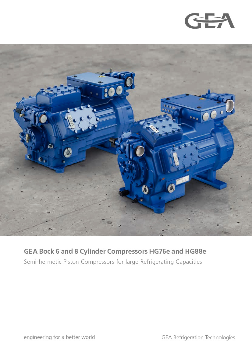 Полугерметичные поршневые компрессоры GEA Bock Compressors HG76e_HG88e