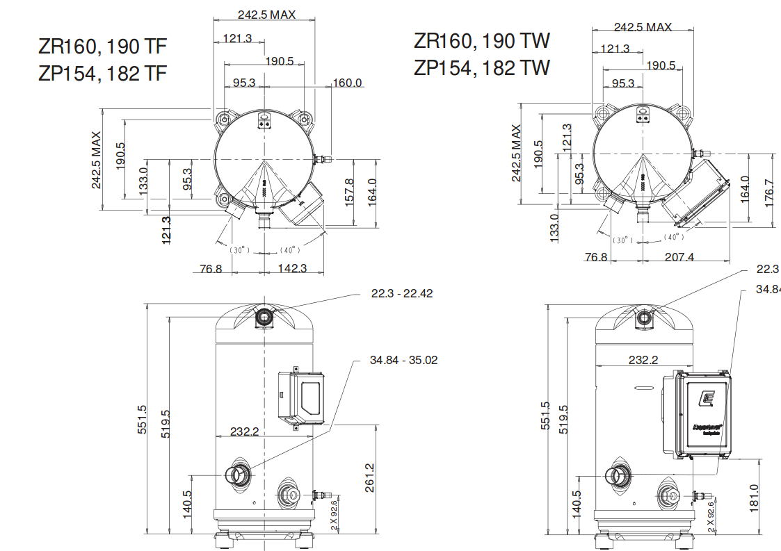 scroll ZR160KCE